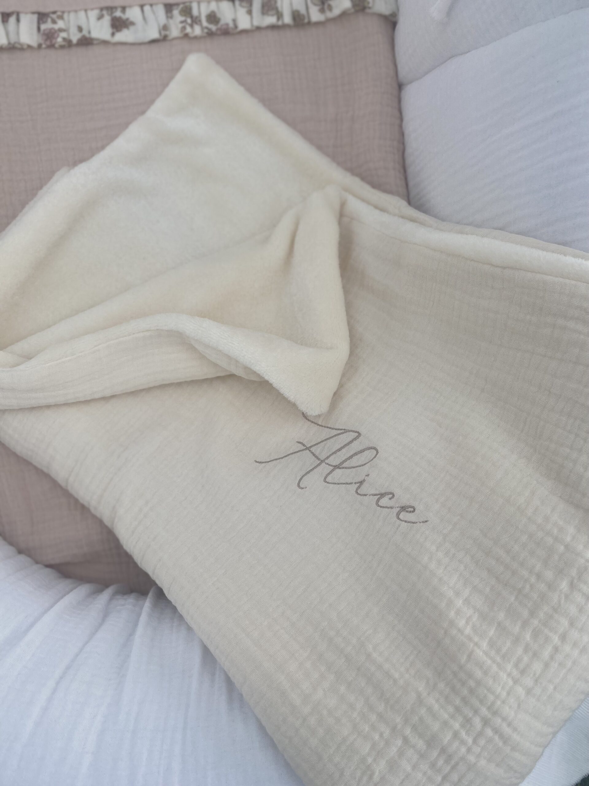 Copertina in pile e mussola di cotone o jersey - immagine 5